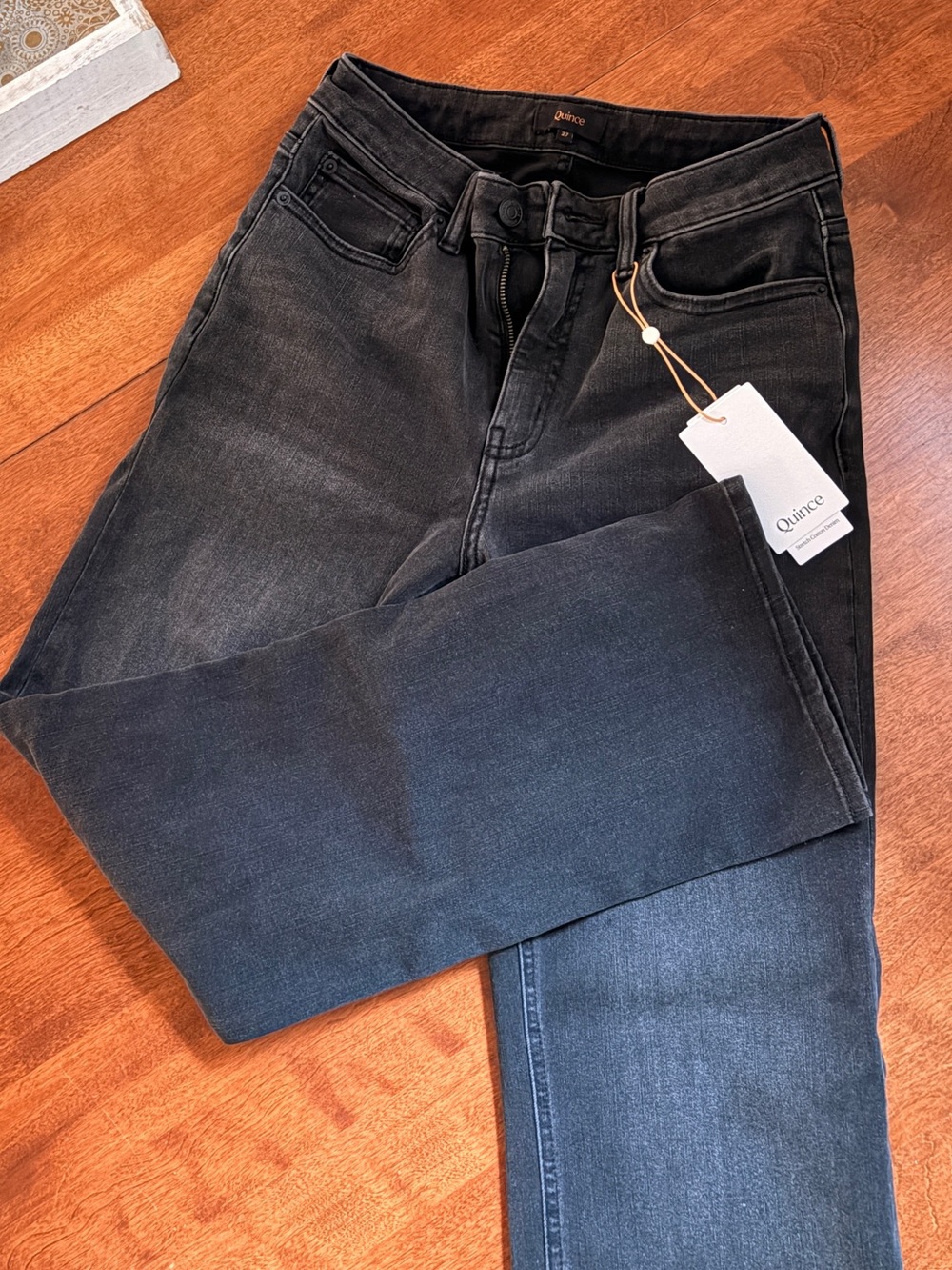 Quince cropped stretch cotton denim jeans